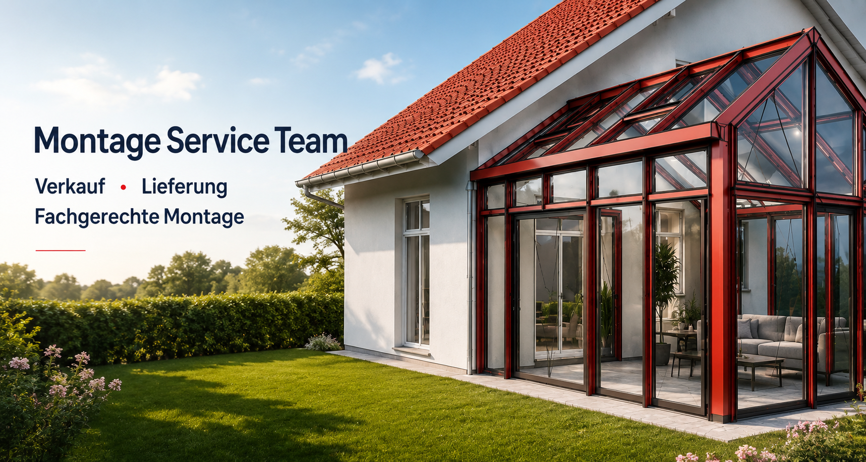 Moderner Wintergarten mit fachgerechter Montage durch das Montage Service Team